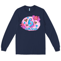 Navy back to school flowers sixth grade 3200x2400 Long Sleeve Tee - AdoDesignShop