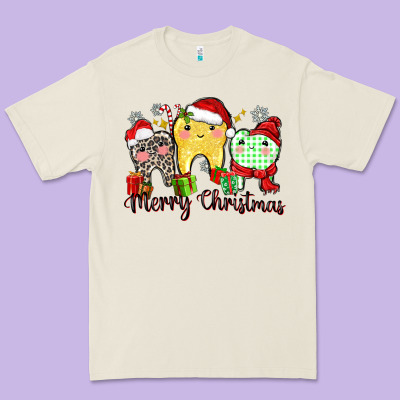 Merry Christmas Tooth Premium Tee Designed By Zillion Design Studio