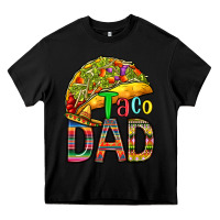 Black taco dad Heavy Core Tee - RanaPortraitStore