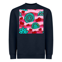 Navy valentines day turquoise gemstone  and hearts Heavyweight Sweatshirt - BundleAndBundleShop