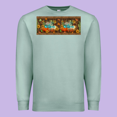 Welcome Fall 15 Oz Mug Premium Sweatshirt Designed By Bundleandbundleshop