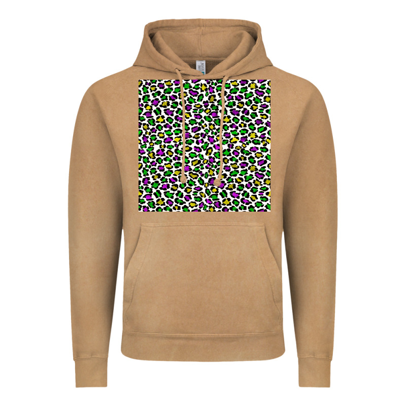 Mardi Gras Leopard  Seamless Pattern Vintage Hoodie by FaDigitalArtStudio | Teevron