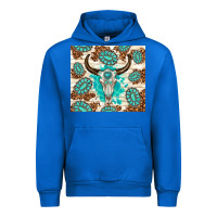 Cobalt gemstone bull skull leopard Urban Hoodie - TumblerDesignByShophia