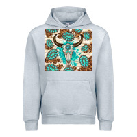 Heather Grey gemstone bull skull leopard Urban Hoodie - TumblerDesignByShophia