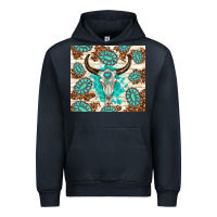 Navy gemstone bull skull leopard Urban Hoodie - TumblerDesignByShophia