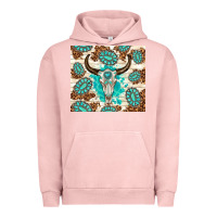 Pigment Salmon gemstone bull skull leopard Urban Hoodie - TumblerDesignByShophia