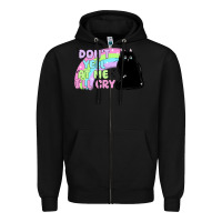 Black dont yell at me ill cry Zipper Hoodie - MaliasSmallBusiness