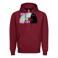 Burgundy dont yell at me ill cry Zipper Hoodie - MaliasSmallBusiness