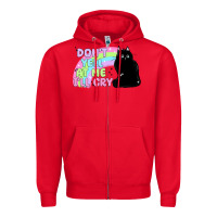 Red dont yell at me ill cry Zipper Hoodie - MaliasSmallBusiness