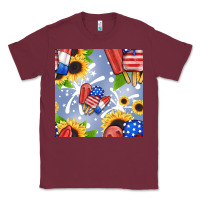 Burgundy patriotic popsicle Classic Tee - BundleAndBundleShop