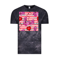 Cloud Black valentines day heart and love balloons seamless pattern Vintage Tee - BundleAndBundleShop