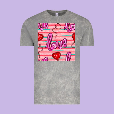 Valentines Day Heart And Love Balloons Seamless Pattern Vintage Tee Designed By Bundleandbundleshop
