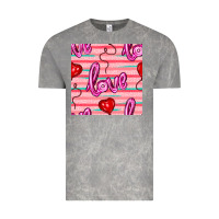 Cloud Rock valentines day heart and love balloons seamless pattern Vintage Tee - BundleAndBundleShop