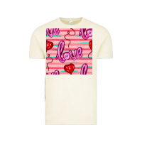 Vintage Arctic valentines day heart and love balloons seamless pattern Vintage Tee - BundleAndBundleShop