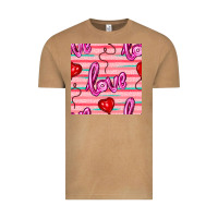 Vintage Camel valentines day heart and love balloons seamless pattern Vintage Tee - BundleAndBundleShop