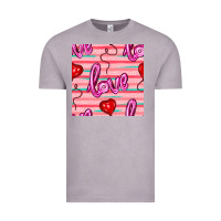 Vintage Zinc valentines day heart and love balloons seamless pattern Vintage Tee - BundleAndBundleShop