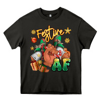 Asphalt festive af christmas black man sneakers Heavy Core Tee - RanaPortraitStore
