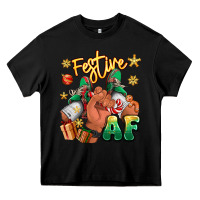 Black festive af christmas black man sneakers Heavy Core Tee - RanaPortraitStore