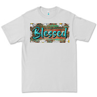 Dove Grey Blessed With Daisy And Leopard Premium Tee - RanaPortraitStore