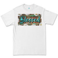 White Blessed With Daisy And Leopard Premium Tee - RanaPortraitStore