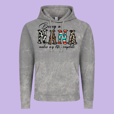 Being Nana Makes My Life Complate Vintage Hoodie Designed By Cowhidedigitalart