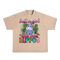 Just A Girl Who Loves Hippos Urban Heavy Tee | Teevron