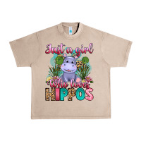 French Oak just a girl who loves hippos Urban Heavy Tee - Artiststas
