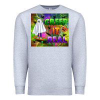 Heather Grey creep it real Premium Sweatshirt - BundleAndBundleShop