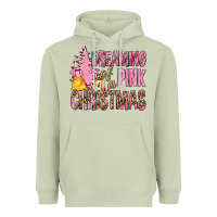 Matcha Dreaming Of A Pink Christmas Heavyweight Hoodie - BundleAndBundleShop