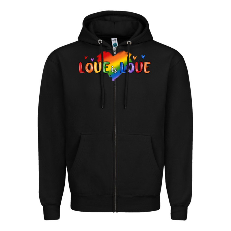 Love Is Love Lgbtq Zipper Hoodie by MaliasSmallBusiness | Teevron