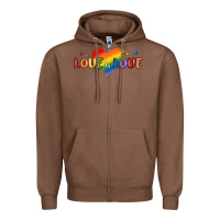 Chestnut love is love lgbtq Zipper Hoodie - MaliasSmallBusiness
