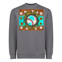 Storm baseball turquoise sunflower Heavyweight Sweatshirt - JahusDesignShop
