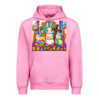 Fuchsia Pink easter day rabbit Urban Hoodie - TumblerDesignByShophia