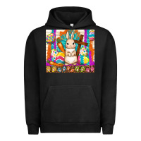 Pigment Black easter day rabbit Urban Hoodie - TumblerDesignByShophia