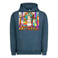 Pigment Midnight Navy easter day rabbit Urban Hoodie - TumblerDesignByShophia