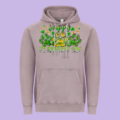 Heppy St. Patricks Day Vintage Hoodie Designed By Racoondesign