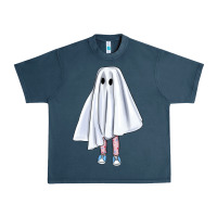 Midnight Navy cute ghost Urban Heavy Tee - BundleAndBundleShop