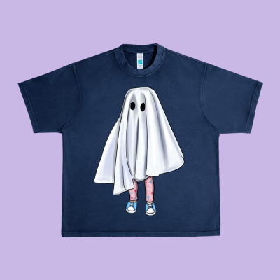 Cute Ghost Urban Heavy Tee Designed By Bundleandbundleshop