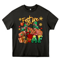 Asphalt festive af christmas black girl children sneakers Heavy Core Tee - RanaPortraitStore