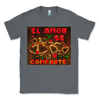 Charcoal Heather el amor se comparte with churros Classic Tee - AdoDesignShop