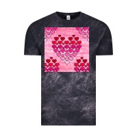 Cloud Black valentines day hearts seamless pattern Vintage Tee - BundleAndBundleShop
