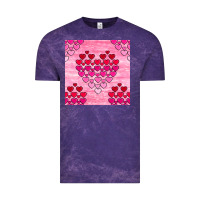 Cloud Purple valentines day hearts seamless pattern Vintage Tee - BundleAndBundleShop