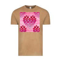 Valentines Day Hearts Seamless Pattern Vintage Tee | Teevron