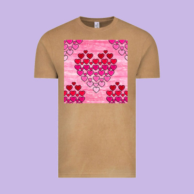 Valentines Day Hearts Seamless Pattern Vintage Tee Designed By Bundleandbundleshop