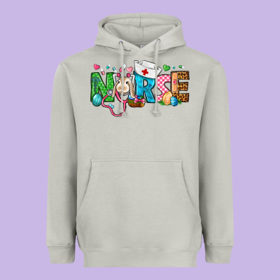 Easter Nurse Heavyweight Hoodie Designed By Bundleandbundleshop