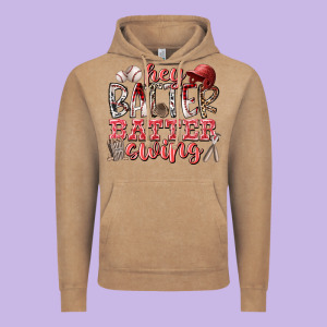 Hey Batter Batter Swing Vintage Hoodie Designed By Racoondesign