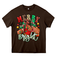 Chocolate Brown merry and bright black kid sneakers Heavy Core Tee - RanaPortraitStore