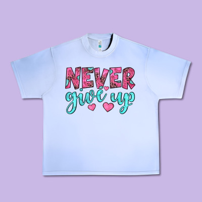Never Give Up Urban Heavy Tee Designed By Jahusdesignshop