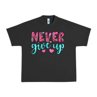 Pigment Black never give up Urban Heavy Tee - JahusDesignShop