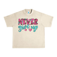 Sandshell never give up Urban Heavy Tee - JahusDesignShop
